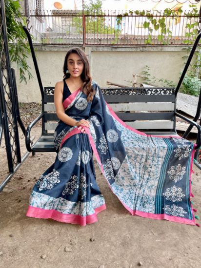 Picture of Semi Tusser Saree