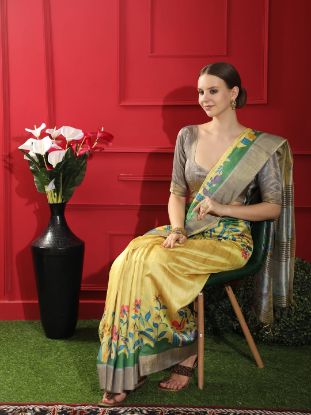 Picture of Semi Tusser Saree