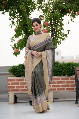 Picture of Semi Tusser Saree