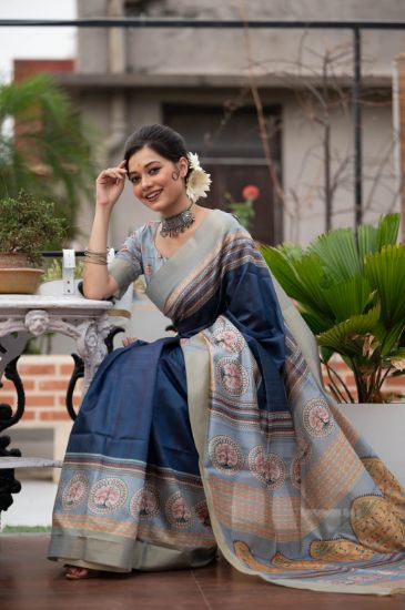 Picture of Semi Tusser Saree