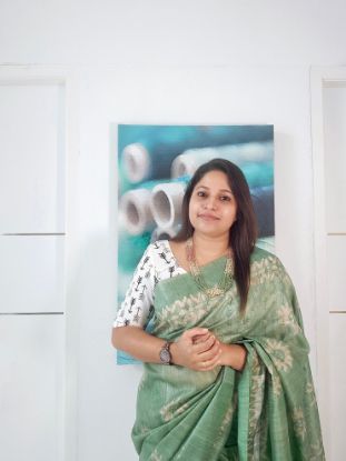 Picture of Semi Tusser Saree - Batik Print